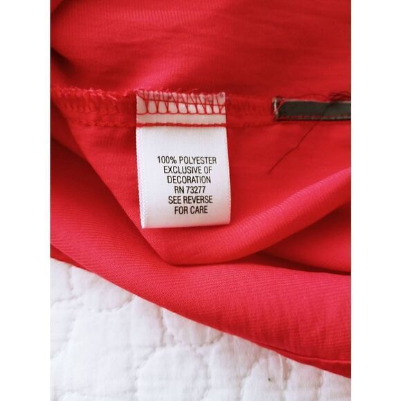 Dana Buchman Button Down Style  Polyester Stretchy Sleeve Cap Top-Large - Picture 6 of 6